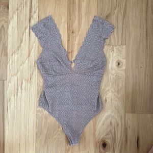 Free People Open back Teddy lace bodysuit